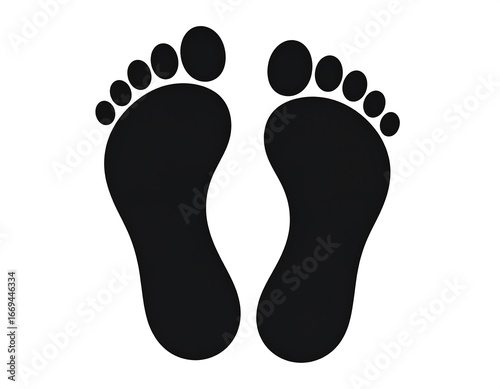 Silhouette of two feet