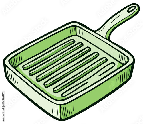 Grill pan with raised ridges for cooking and grilling food