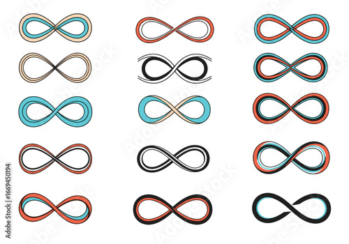 Endless possibilities with vibrant infinity symbol designs for modern branding and limitless creative projects
