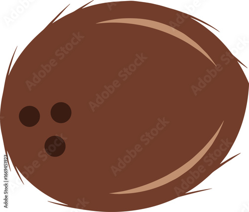 Illustration of a Bowling Ball with Finger Holes and Smooth Surface