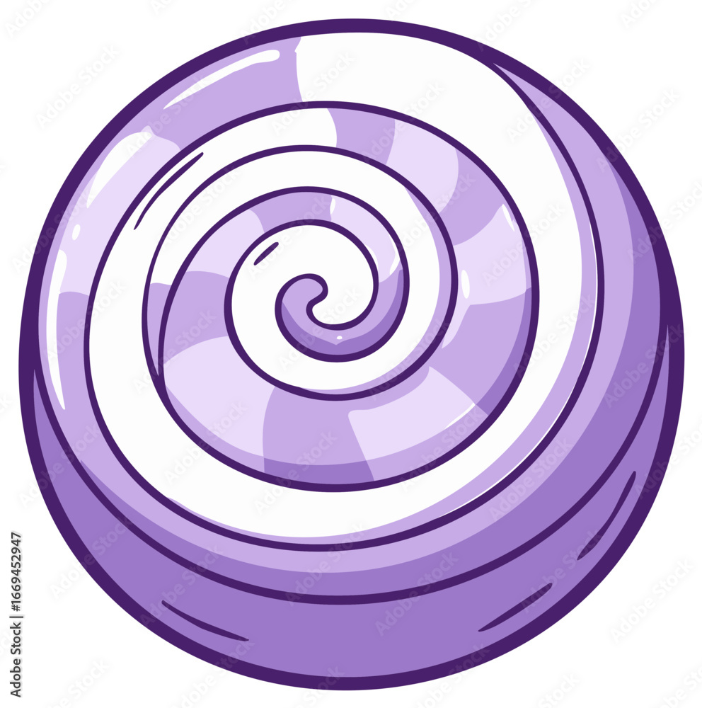 Fototapeta premium Swirled Purple and White Lollipop