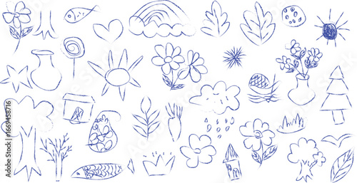 children hand drawn art set, editable stroke line children, drawing, art, editable, stroke, vignetting, school, crayons, book, chalk, boy, draw and more vector illustration