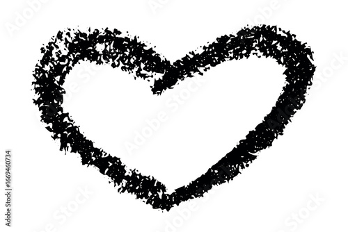 Simple hand drawn heart drawing illustration Scribble heart doodle Love clipart