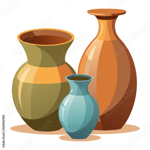 vase on white background