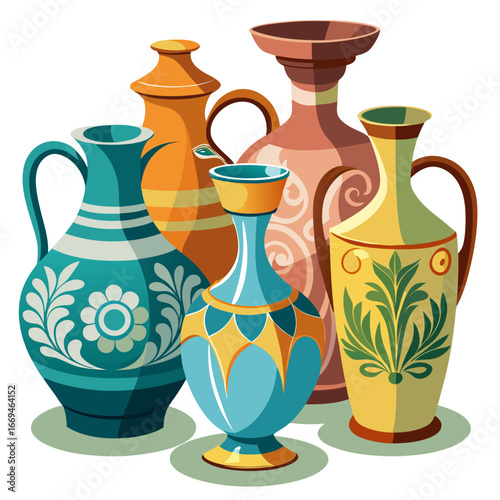 ceramic vase on the wall