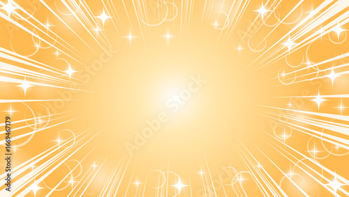 Glittering Orange Radiation Background Illustration