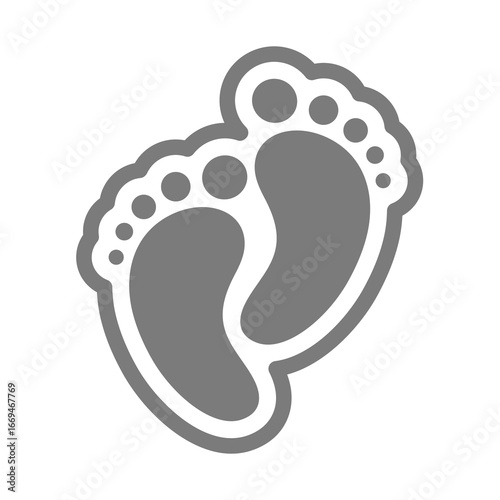 Footsteps, footprints vector icon. Human legs, footprint antifungal and barefoot symbol.