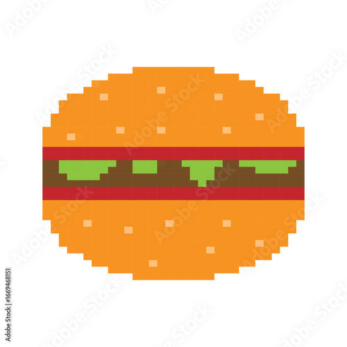 pixel art burger icon
