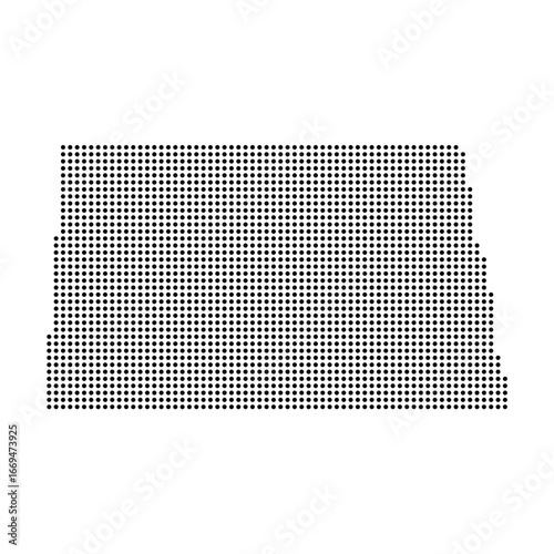 vector of North Dakota map