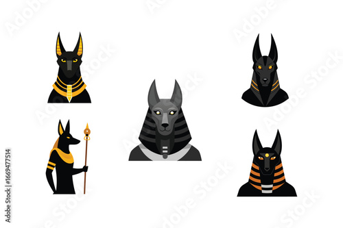 Anubis God of Mummification Solemn Jackal Head
