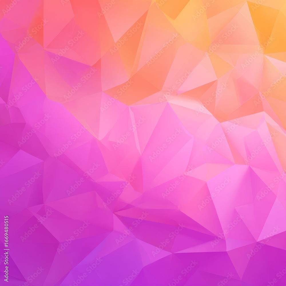 Obraz premium Pink and purple gradient background with orange tone in low-poly minimalist vector illustration, flat design with professional color grading.