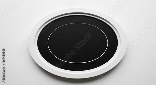 Elegant white frame with black textured background for simple layouts