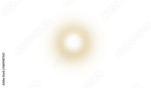 Golden yellow spotlight faded glow round light effect for abstract design PNG