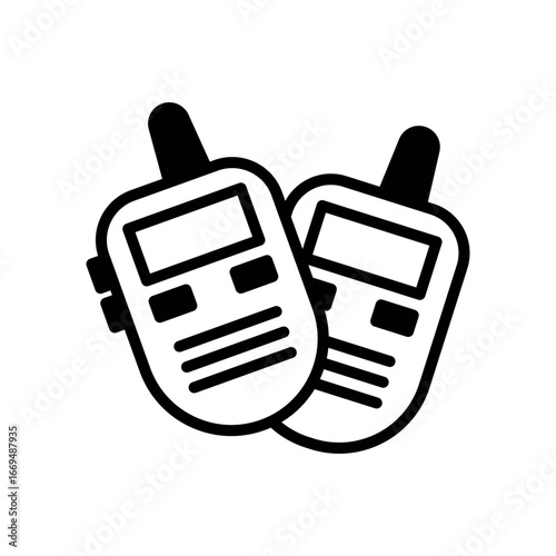 walkie talkie icon vector design template elegant style