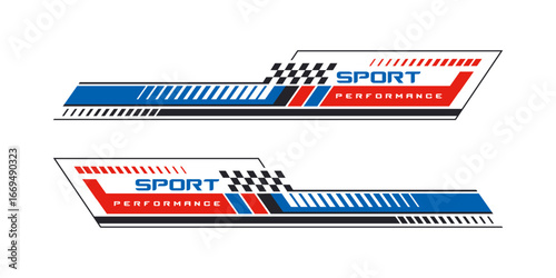 stripes racing in white background.