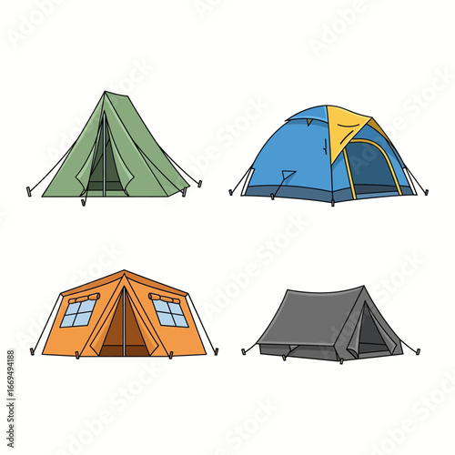 Variety of Camping Tents