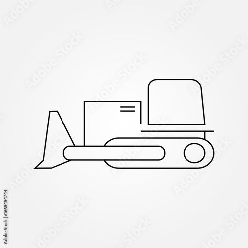 bulldozer icon symbol illustration vector eps10 logo template design pattern seamless bright minimal design flat design realistic style simple design modern design