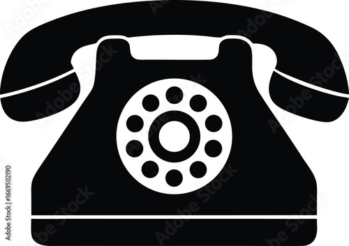 classic phone vector icon.