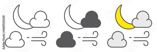 Moon line icon, sleep and dreams, night sign, vector graphics, a linear pattern on a white background, eps 10.