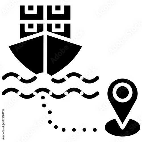  Shipping Route Icon