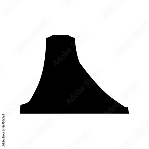 Silhouette of a vintage automobile body with classic lines and curves