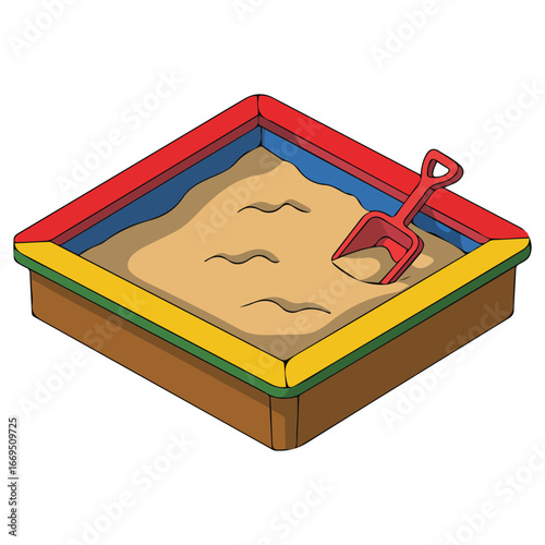 Sandbox on isolated background symbol vector illustration on white background