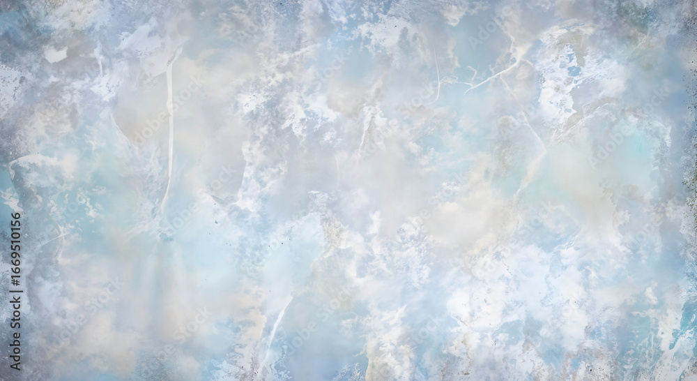 Fototapeta premium light blue and white marbled texture, ethereal and dreamy, ideal for serene backgrounds, abstract designs, or calming visual effects