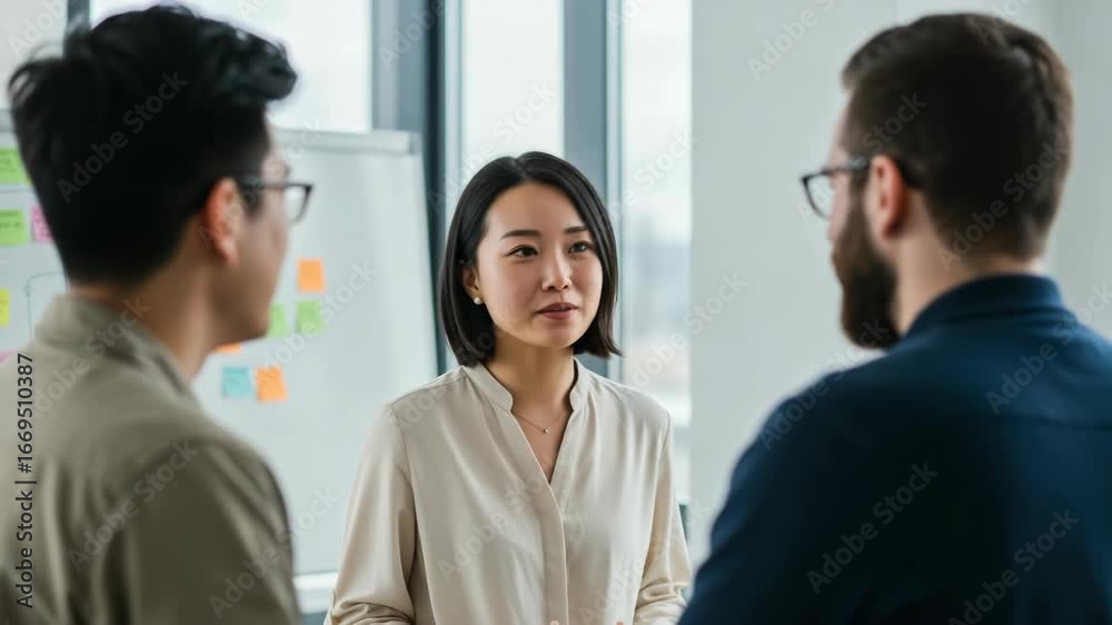 Diverse group of professionals in a business meeting, discussing ideas and collaborating in an office Diverse group of professionals in a business meeting, discussing ideas and collaborating in an office