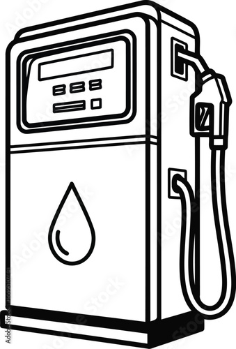 Illustration of a vintage gas pump