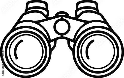 Illustration of a pair of binoculars, an optical instrument for viewing distant objects