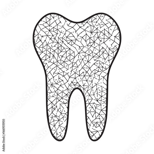 Abstract geometric tooth si...