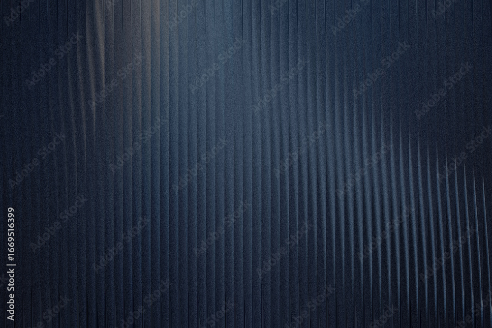 Obraz premium A dark blue textured background with vertical ribbed patterns and a subtle grainy effect, creating a sophisticated and abstract visual