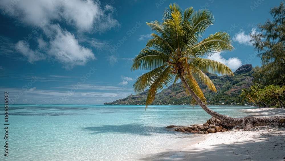 Obraz premium Tropical paradise beach scene (1)
