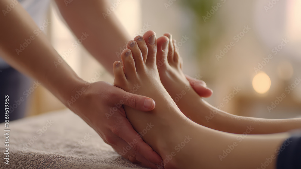 custom made wallpaper toronto digitalFoot massage therapy for wellness and relaxation in spa setting