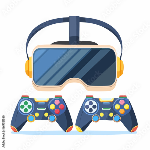 Flat vector gaming icons. Includes controller, arcade machine, gaming laptop, VR headset, esports trophy, mobile gaming, keyboard, headset, loading bar, and pixel sword shield. 