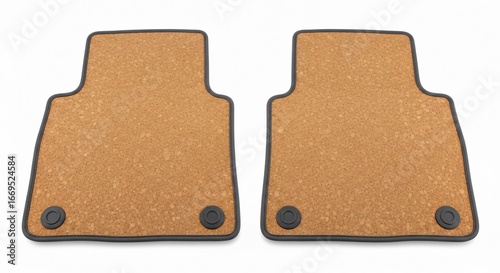 Stylish cork car floor mats, providing protection and a modern aesthetic