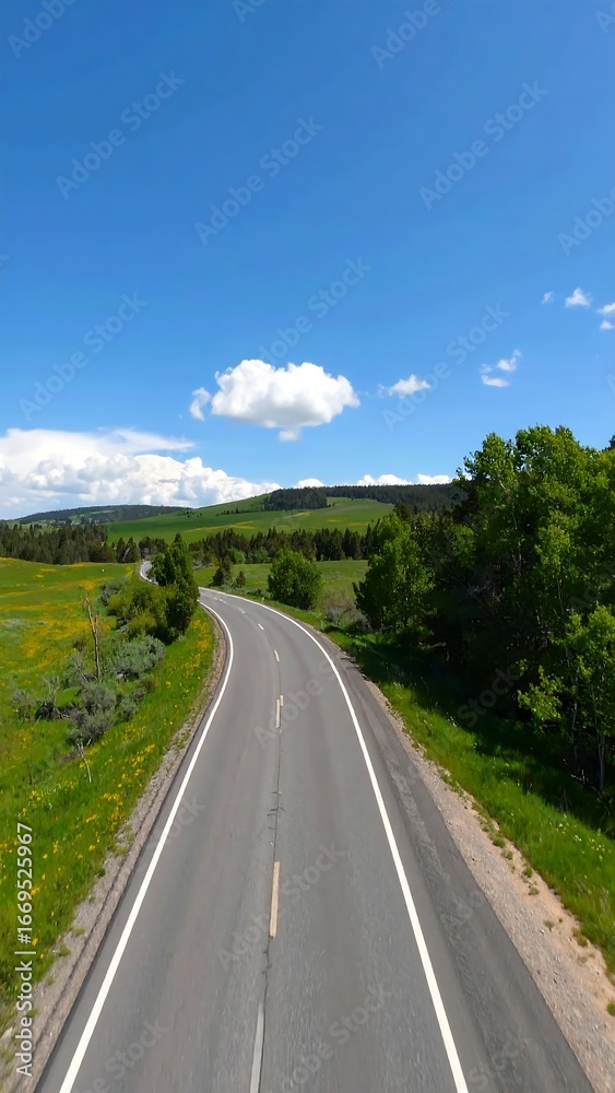 Fototapeta premium Winding Road Through Rural Landscape