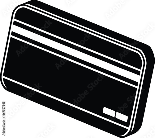 Credit card icon bank plastic card magnetic stripe financial transactions