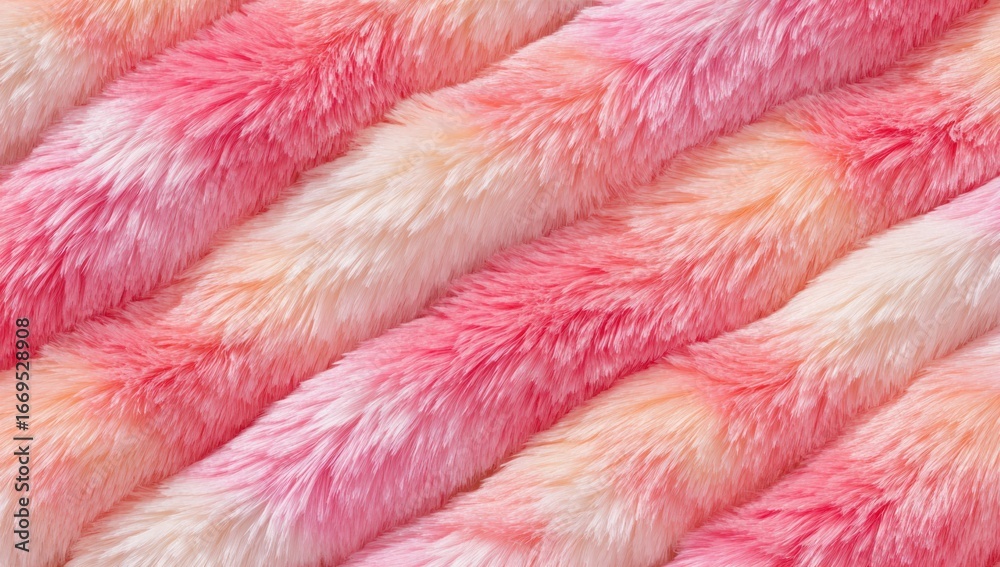 Fototapeta premium Fluffy pink and peach textured diagonal lines