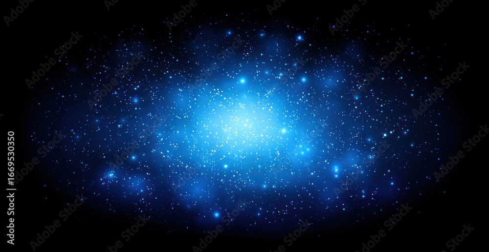 Obraz premium Sparkling blue nebula