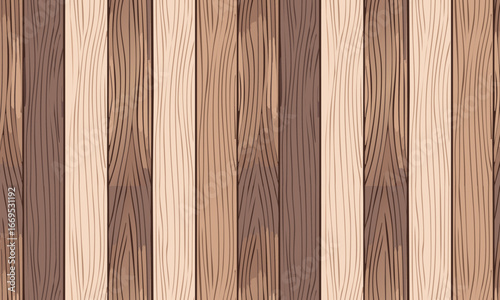 Seamless Vertical Wooden Planks Texture with Multicolor Boards