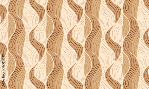 Elegant Seamless Pattern of Flowing Vertical Hair Strands