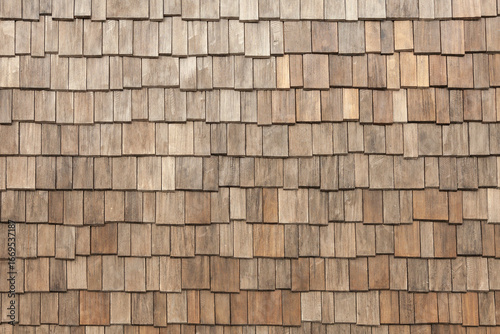 Background image - roof of a building made of wooden tiles