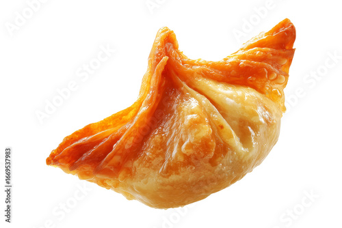 Australia dim sum deep fried dumpling topped with sesame, isolated isolated on white transparent background, concept of Asian cuisine
