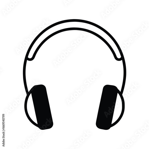 Wireless headphones icon simple illustration of wireless headphones vector icon for web design