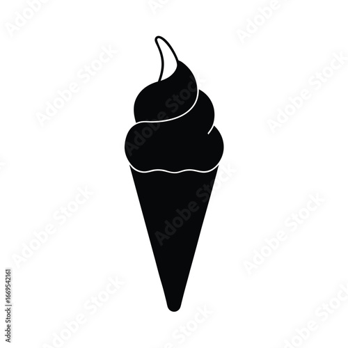 Ice cream vector silhouette art illustration