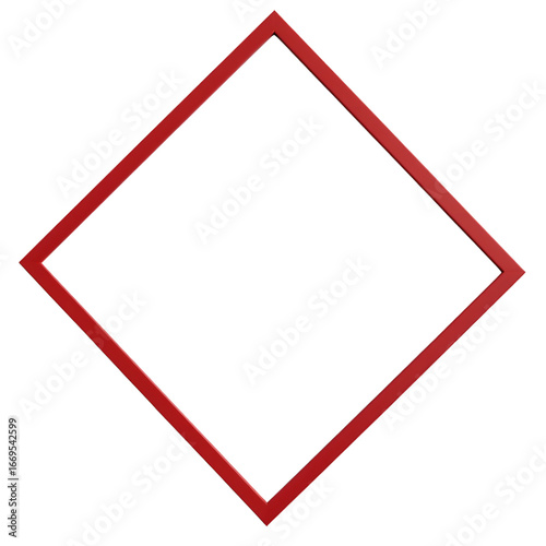 Free Download Red diamond hazard symbol isolated on transparent background - GFXLoad