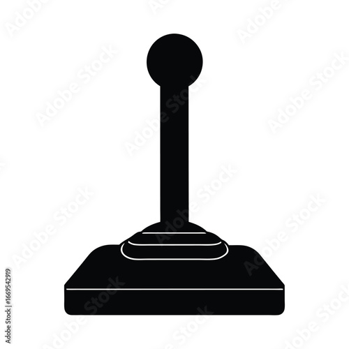 Gamepad joystick virtual game controller video gaming esparto monochrome black icon vector
