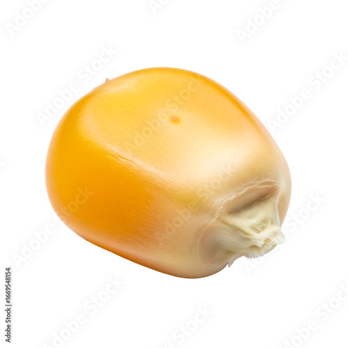 Fresh Yellow Corn Kernel on White Background