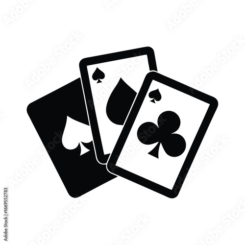 Fortune play cards icon simple illustration of fortune play cards vector icon for web design isolated on white background 